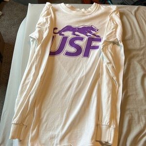 white and purple university of sioux falls cougars long sleeve